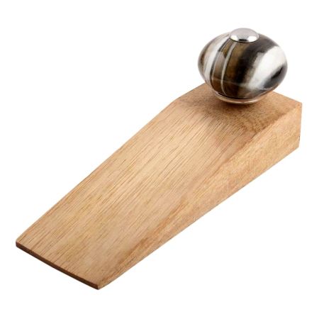 Marble Round Ceramic Wooden Door Stopper